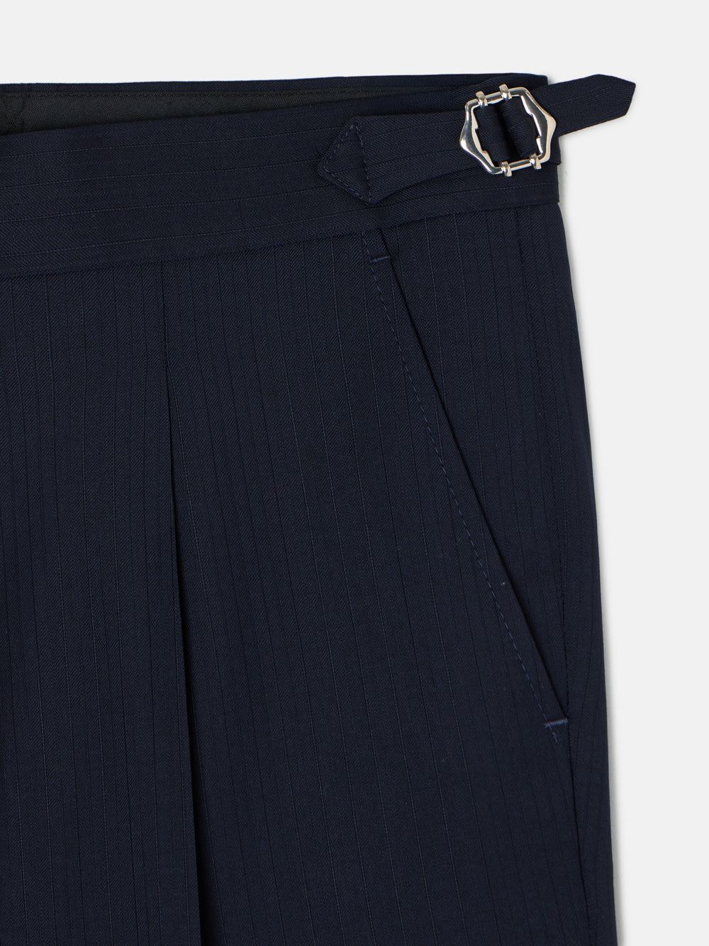 Pantalon chaque chevron bleu marine