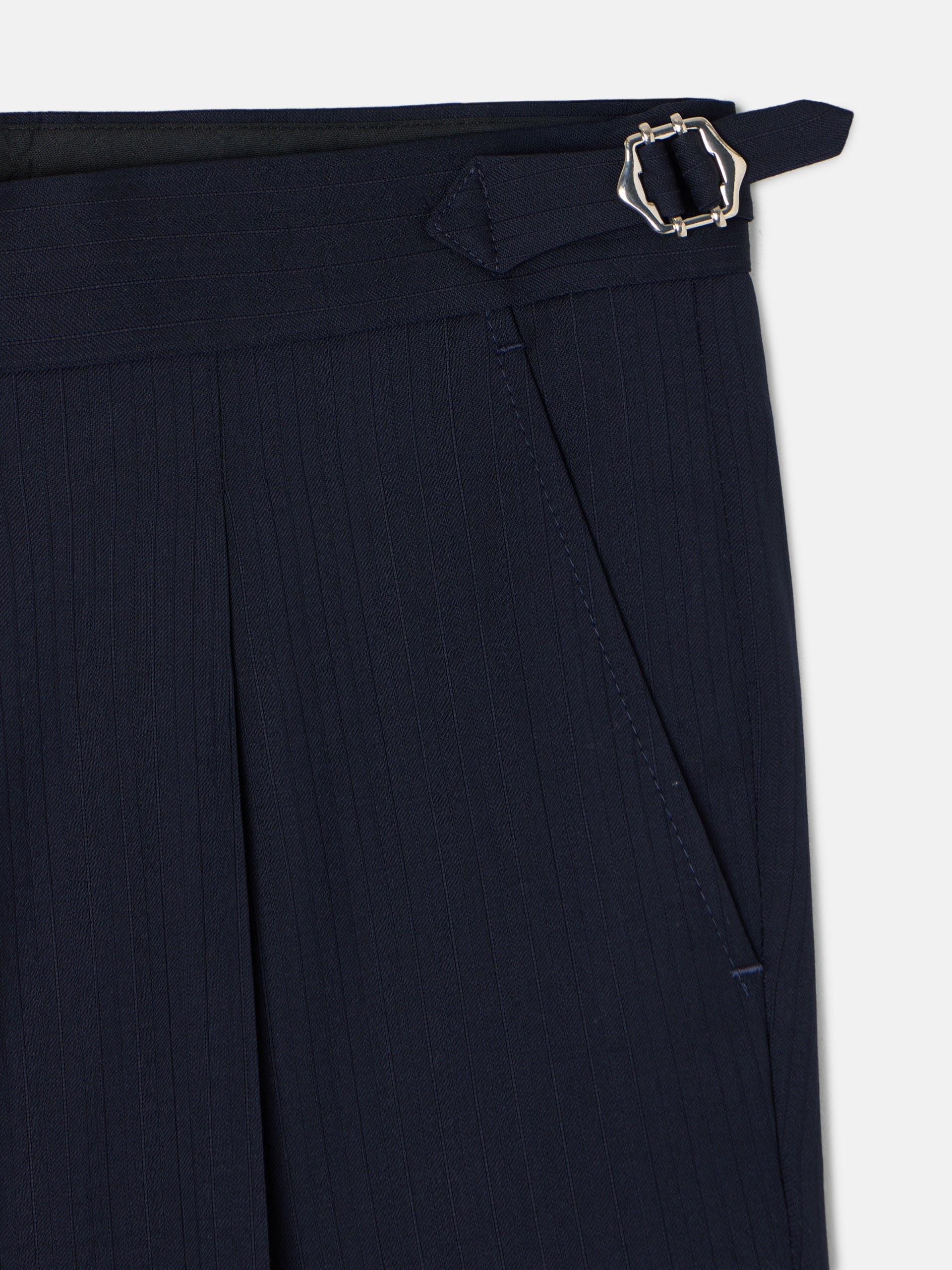 Pantalon chaque chevron bleu marine