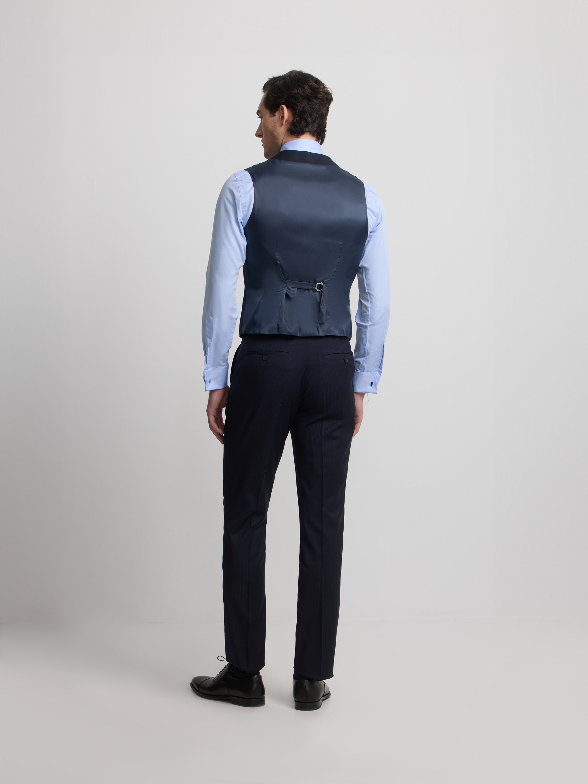Pantalon chaque chevron bleu marine