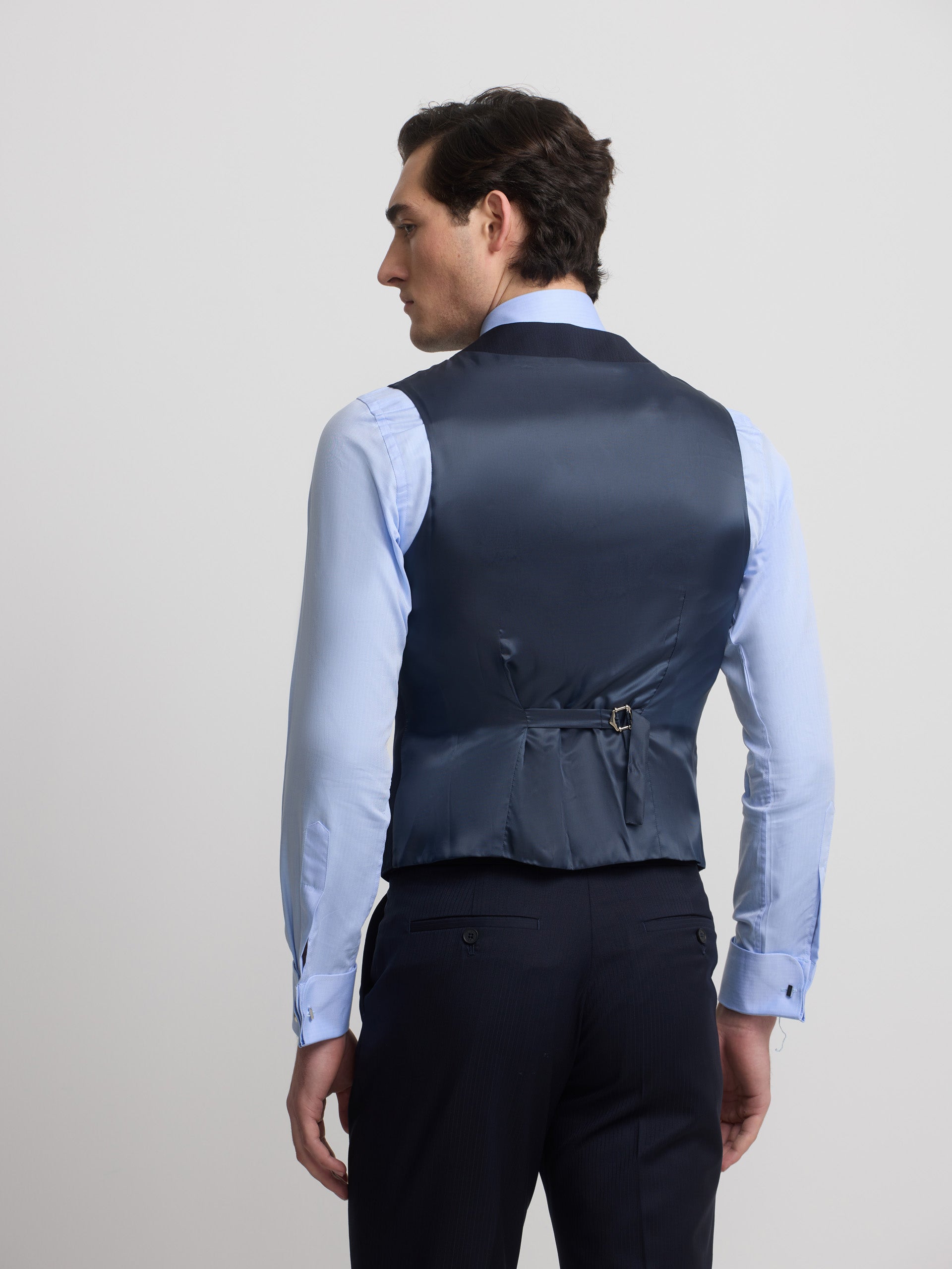 Gilet chaque chevron bleu marine