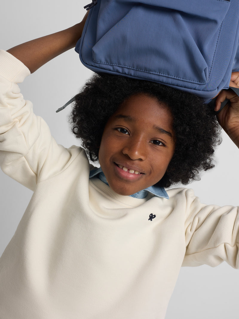 Sudadera kids minilogo crema