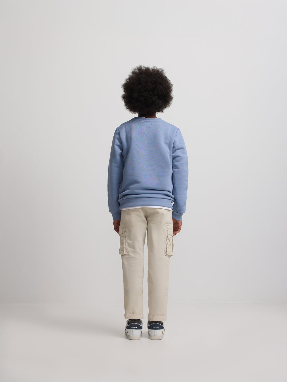 Sudadera kids minilogo azul indigo