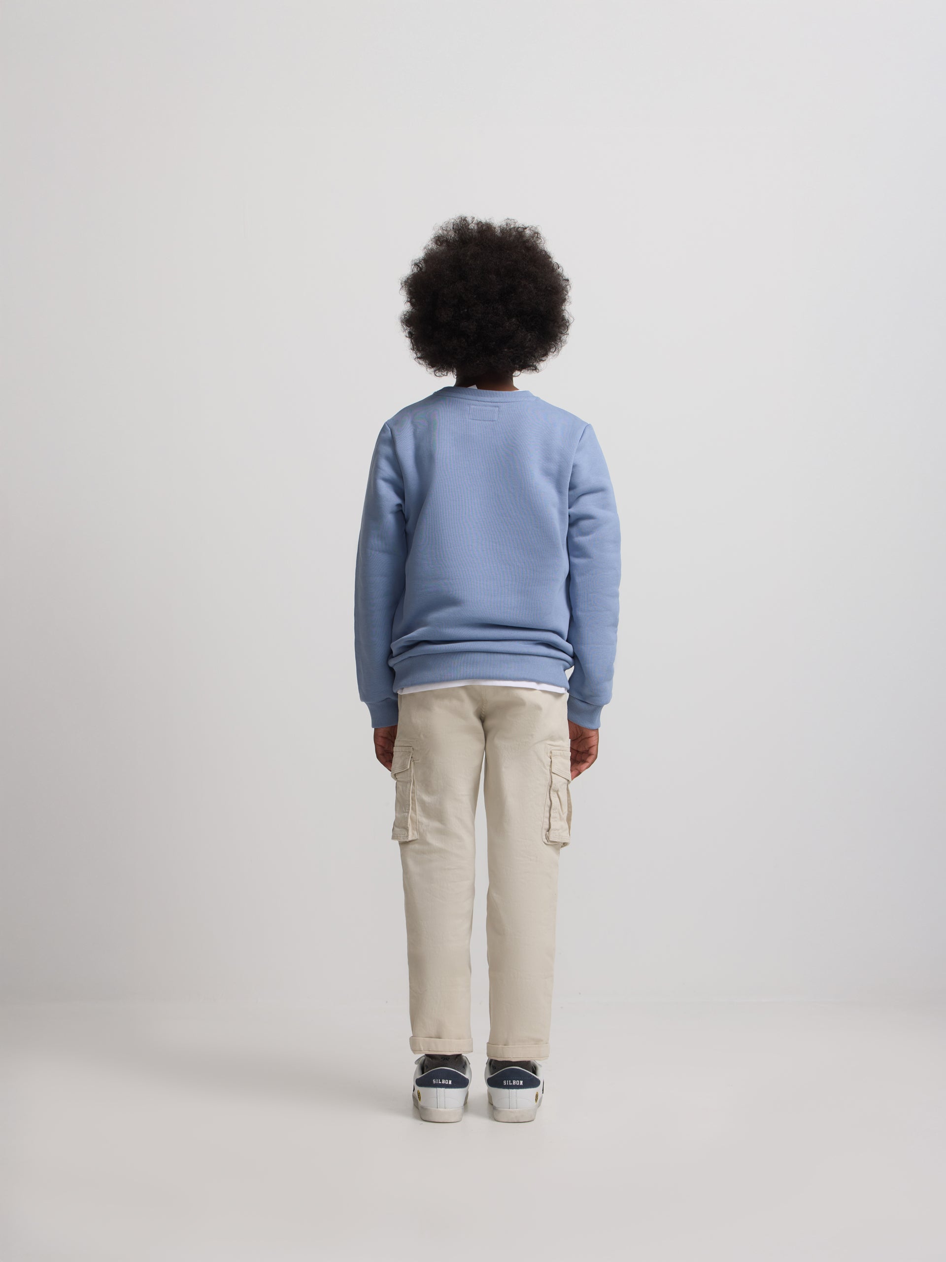 Sudadera kids minilogo azul indigo