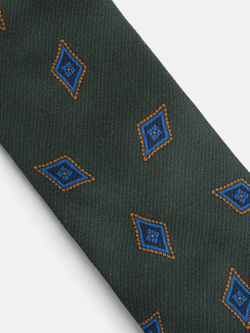 Green diamond pattern tie