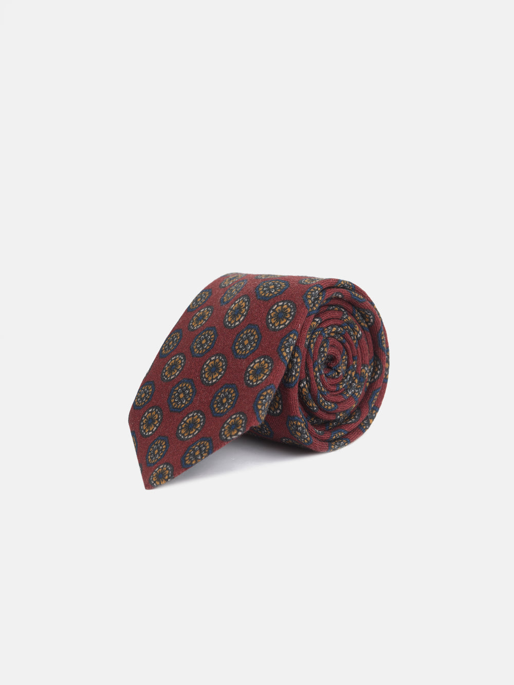 Corbata motivos ingleses burdeos