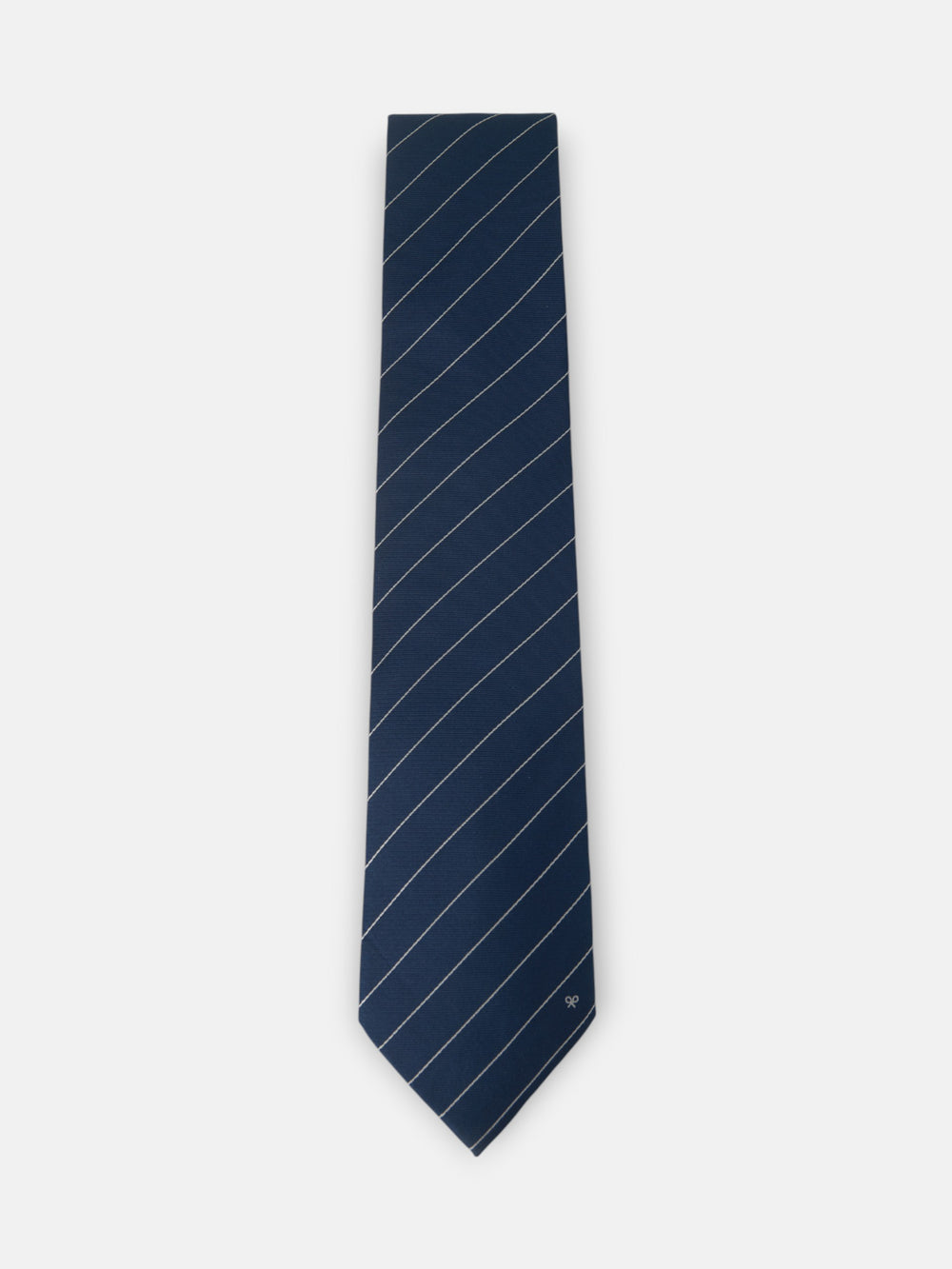 Navy blue mini striped racket tie