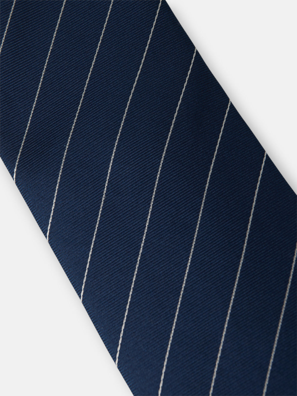 Navy blue mini striped racket tie