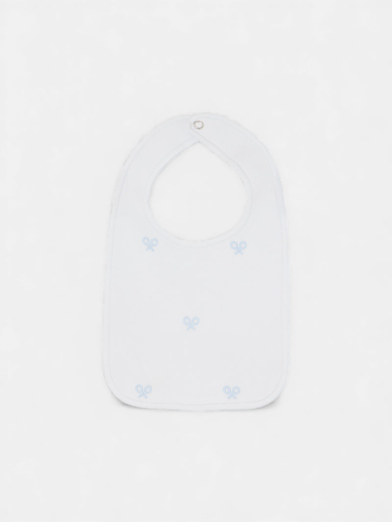 Babero baby miniraqueta azul celeste