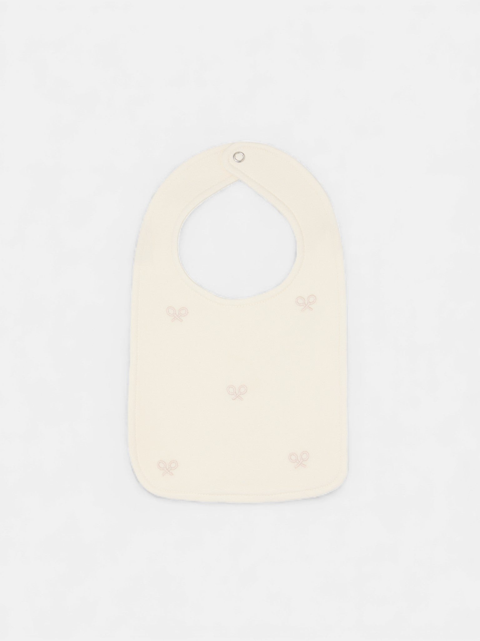 Bavoir bébé mini-raquette beige moyen