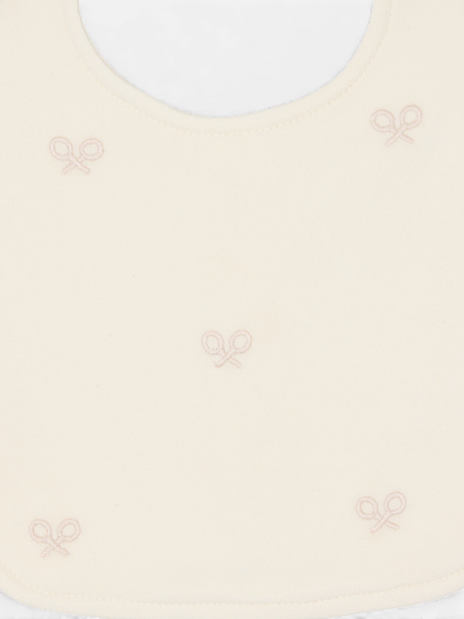 Bavoir bébé mini-raquette beige moyen