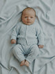 Conjunto ochos baby silbon azul celeste