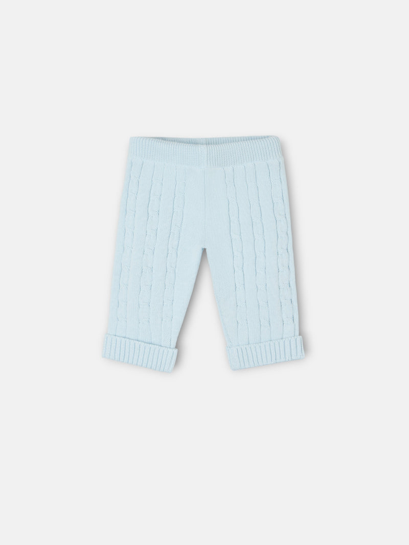 Conjunto ochos baby silbon azul celeste