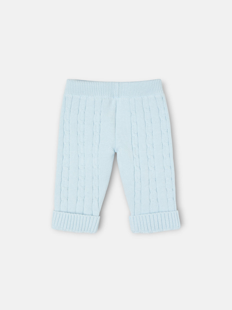 Conjunto ochos baby silbon azul celeste