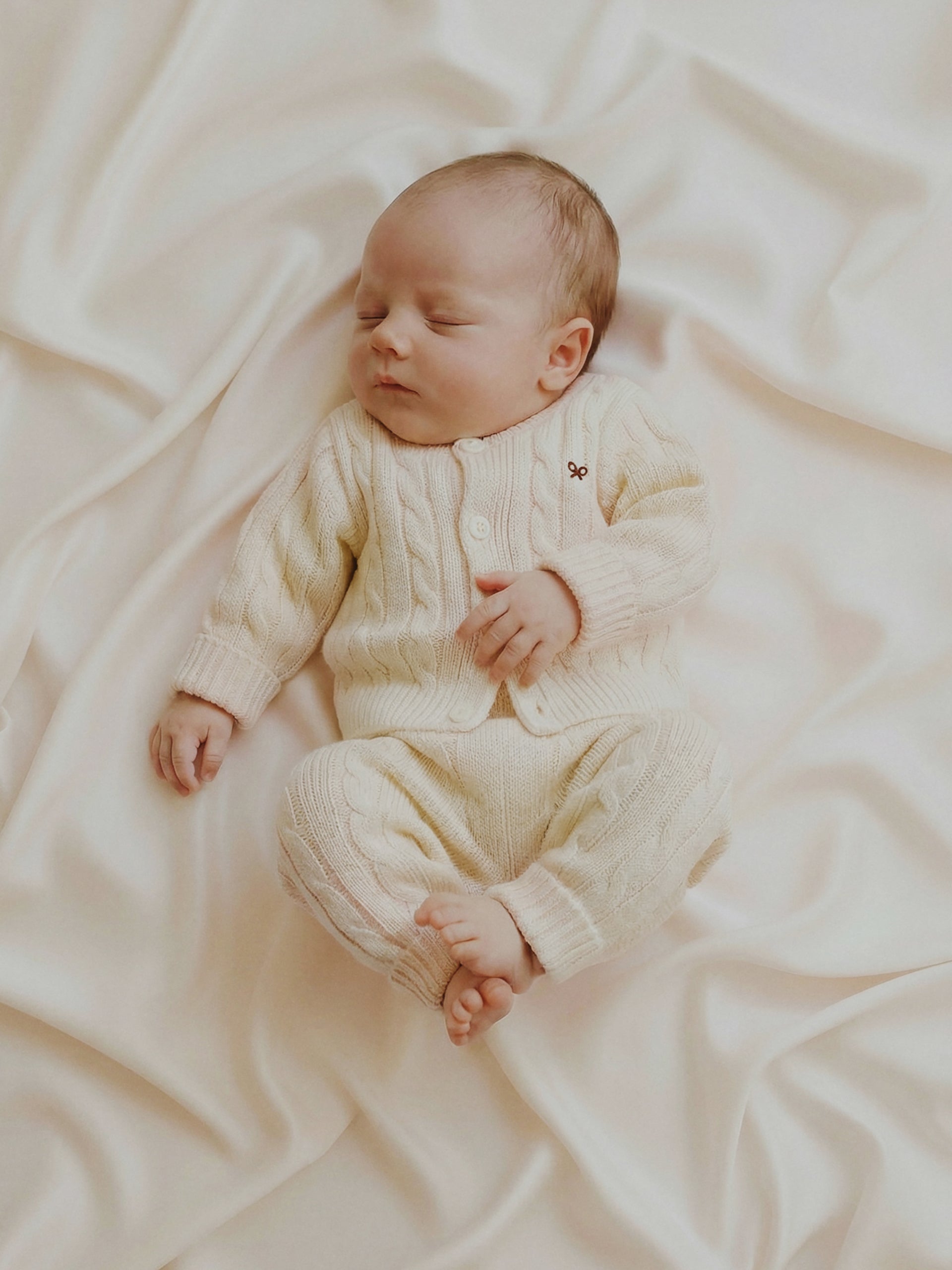 Ensemble bébé Silbon torsadé beige moyen