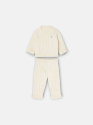 Conjunto ochos baby silbon beige medio
