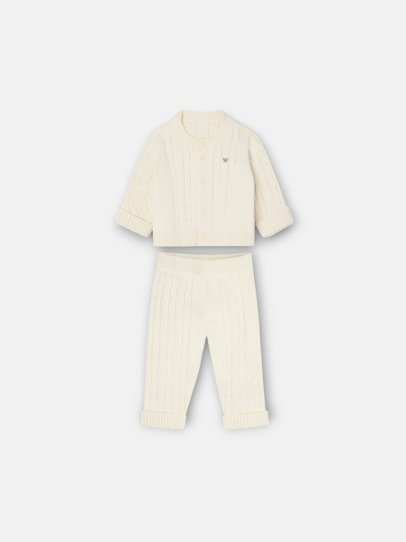 Conjunto ochos baby silbon bege médio
