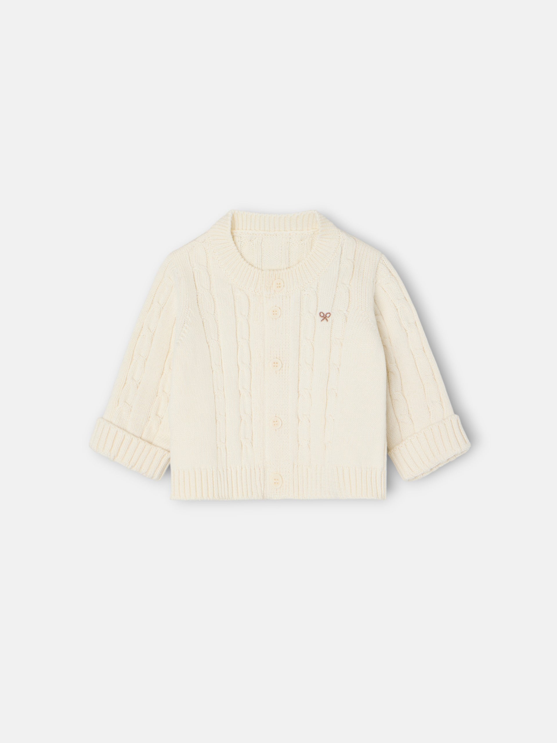 Ensemble bébé Silbon torsadé beige moyen