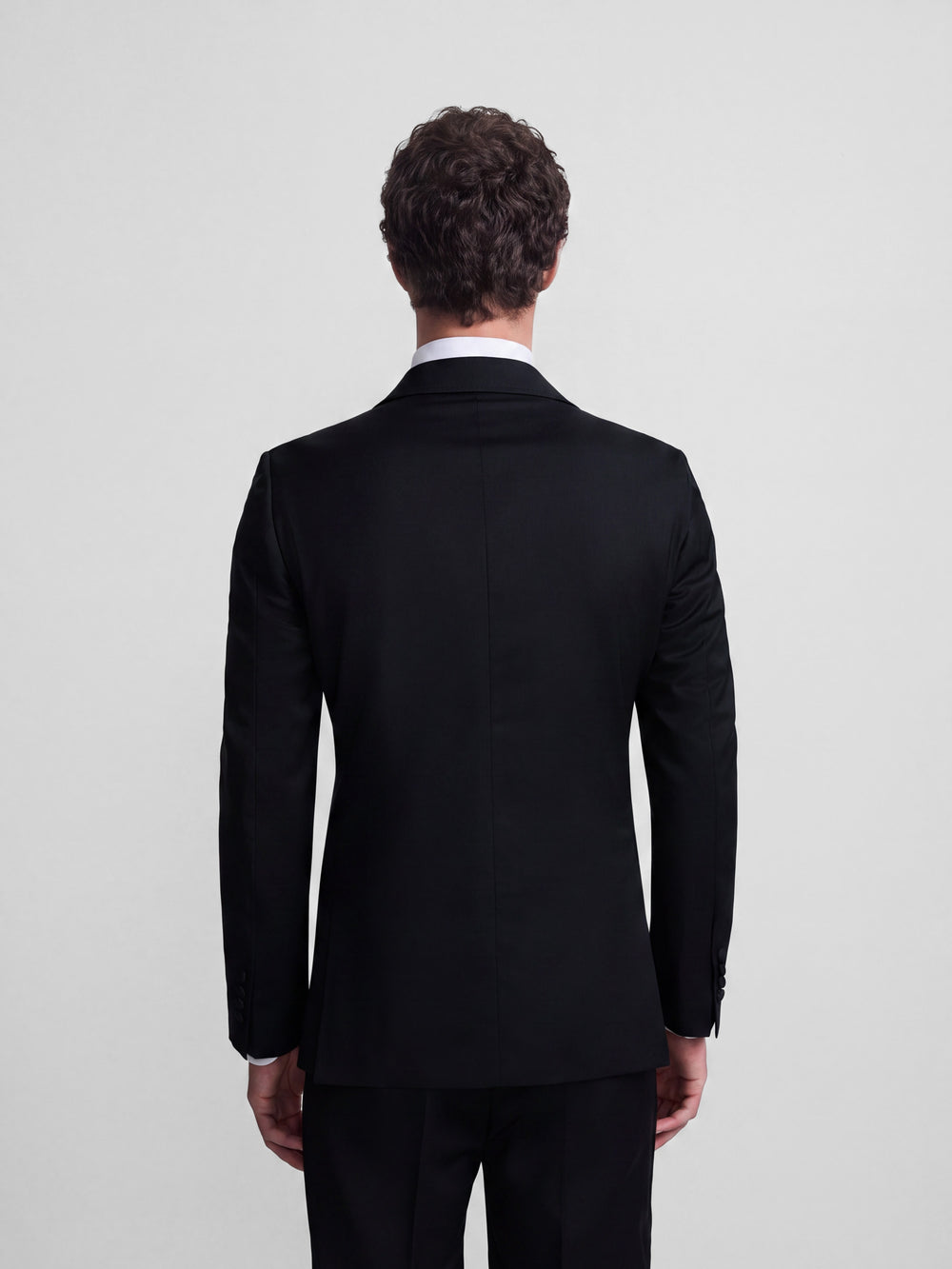 Blazer smoking cruzado clássico preto