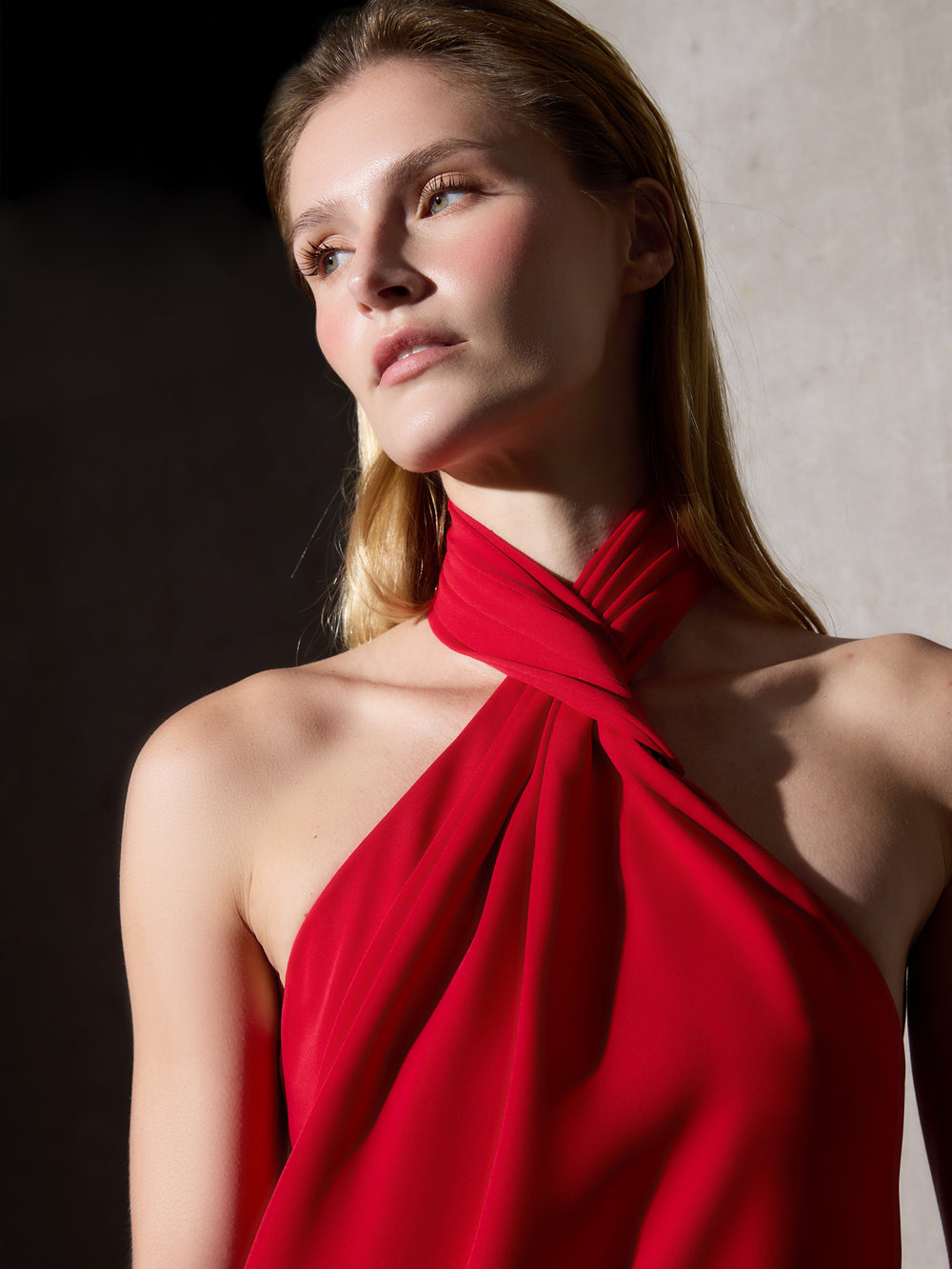 CaprileXSilbon red halter dress