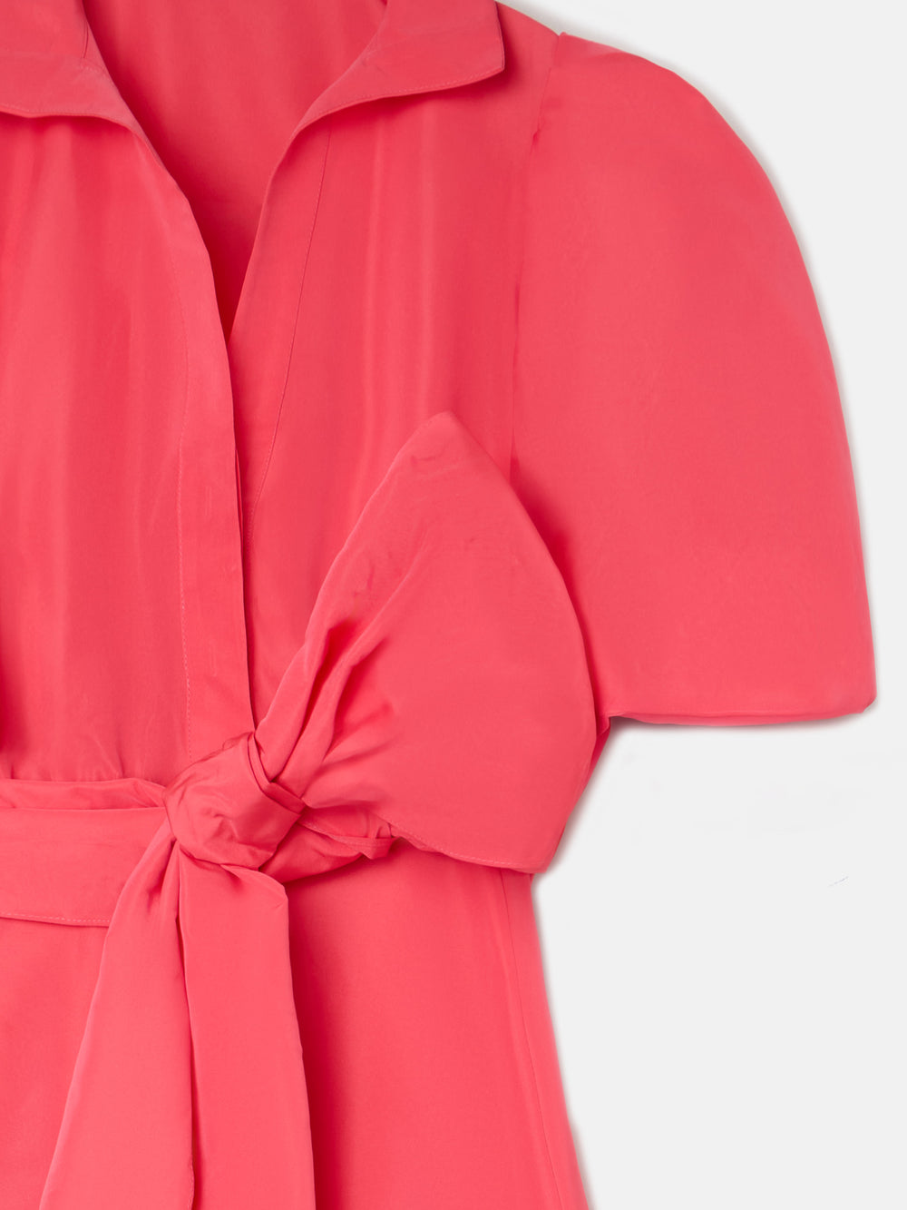 CaprileXSilbon red taffeta shirt dress