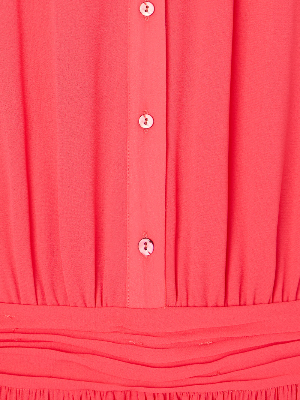 CaprileXSilbon pleated dress with coral bow