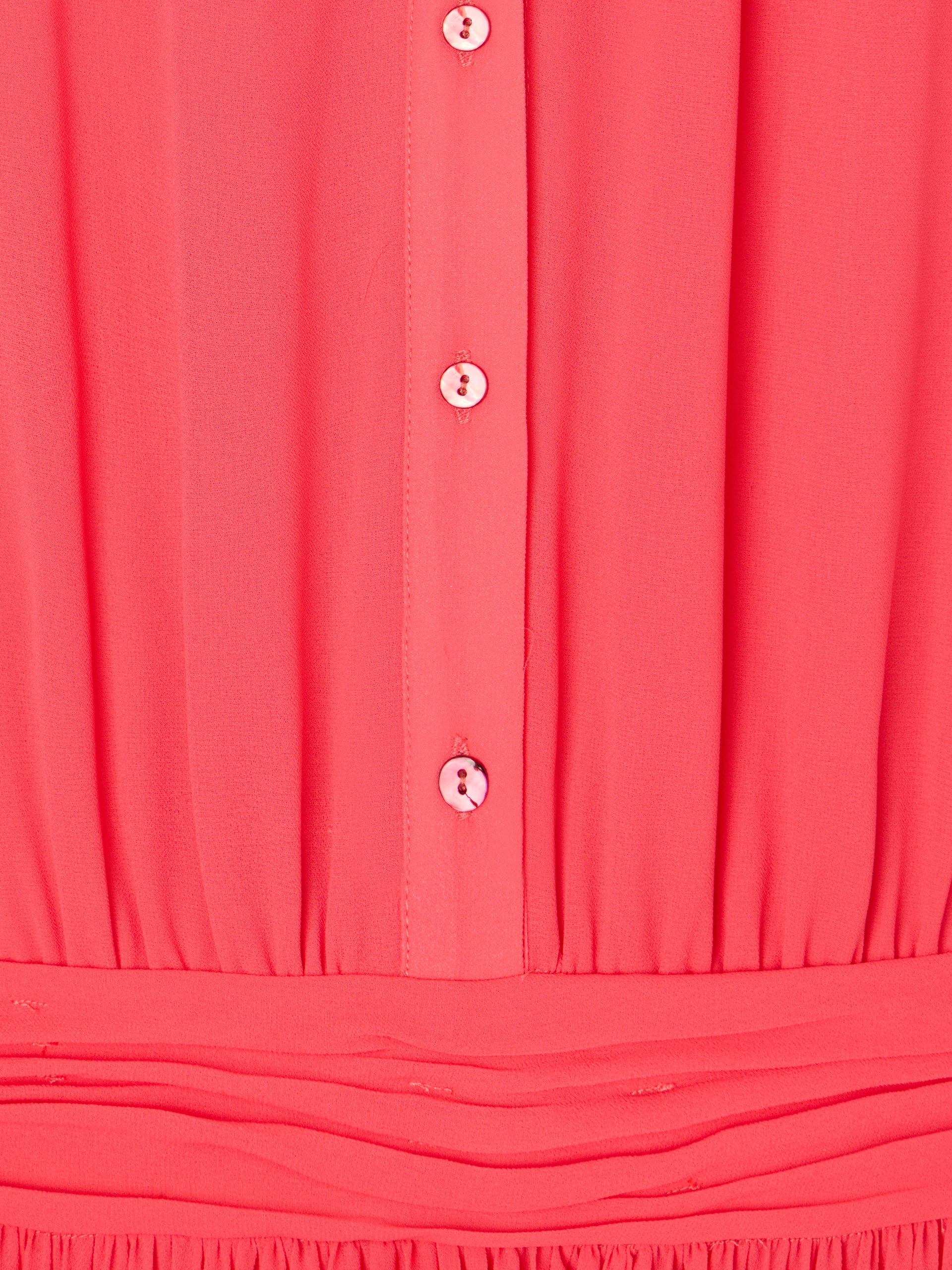 Vestido CaprileXSilbon plisado lazo coral