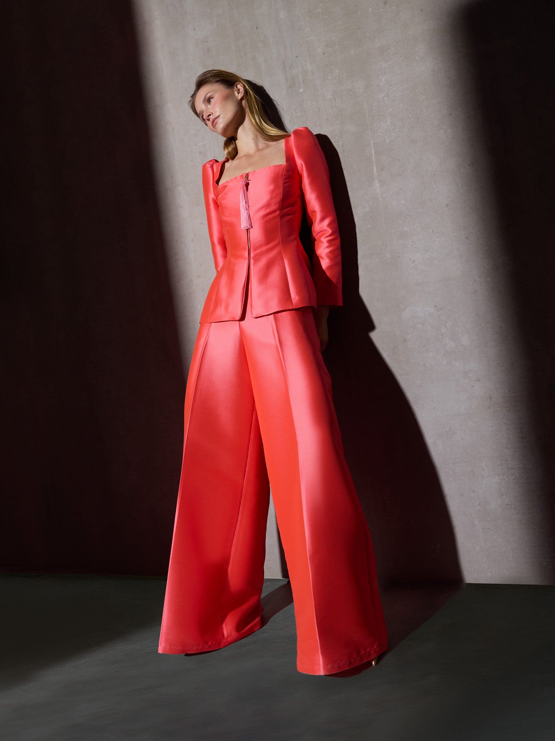 Pantalon CaprileXSilbon palazzo coral