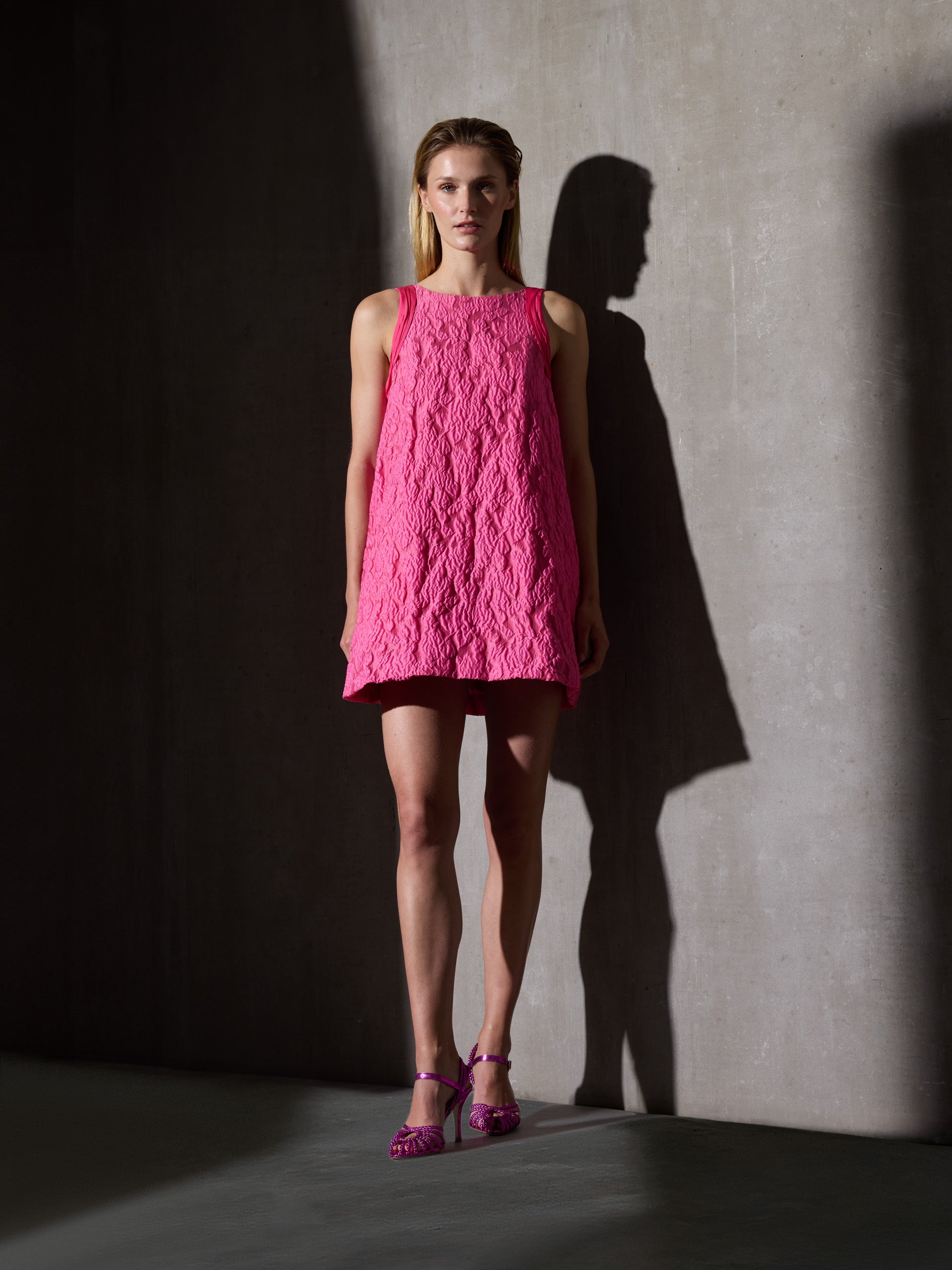 CaprileXSilbon dress with pink bow