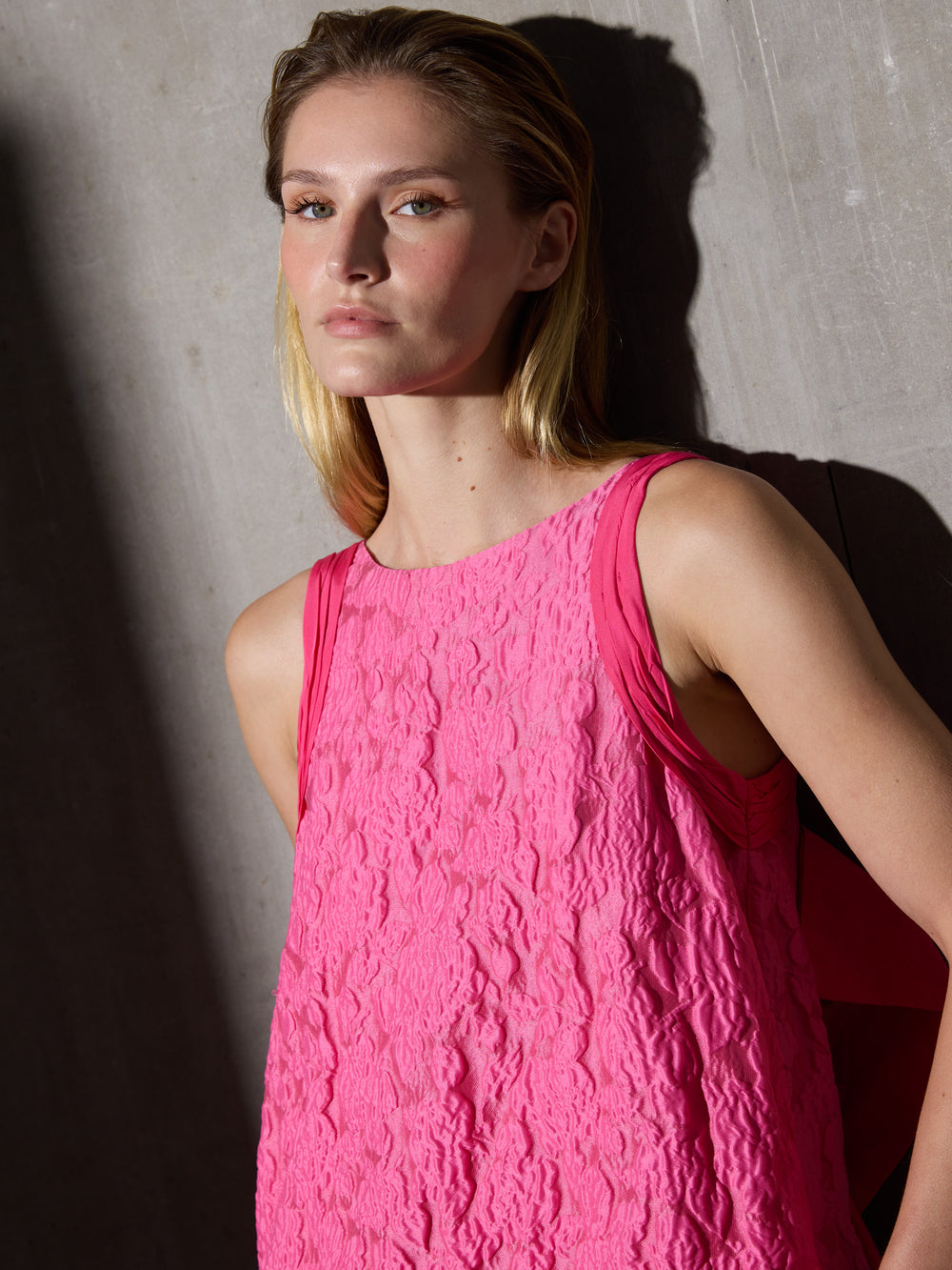 CaprileXSilbon dress with pink bow