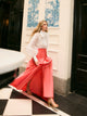 Jupe CaprileXSilbon taffetas corail