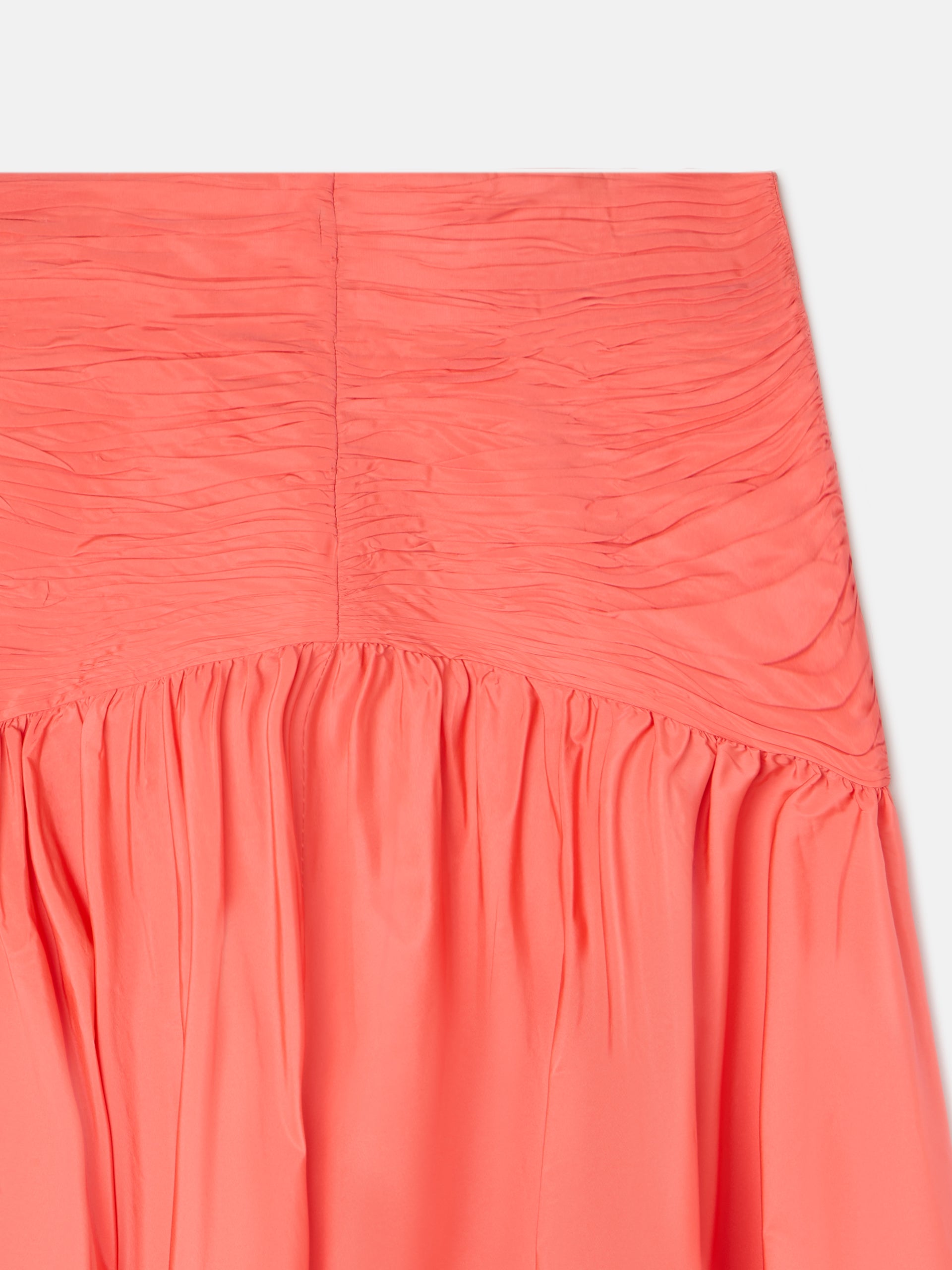 Jupe CaprileXSilbon taffetas corail