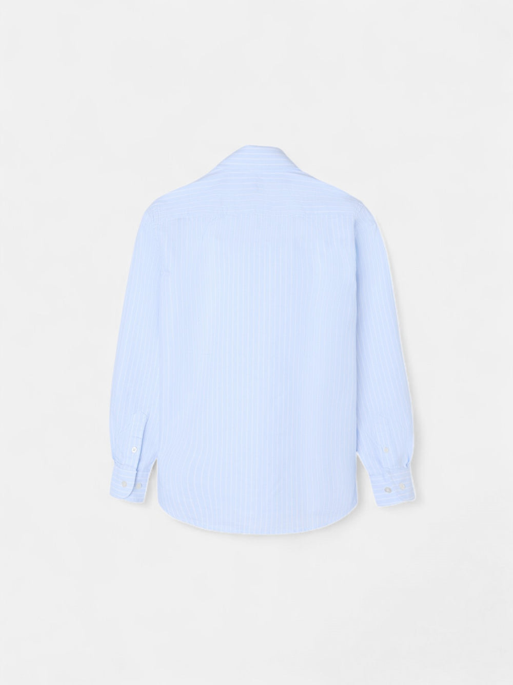 Chemise sport oxford enfant bleu ciel à fines rayures blanches