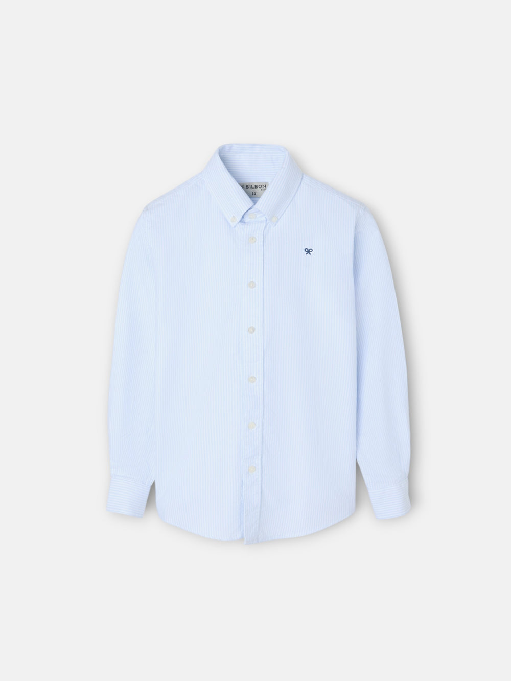 Kids' sport shirt oxford light blue stripe