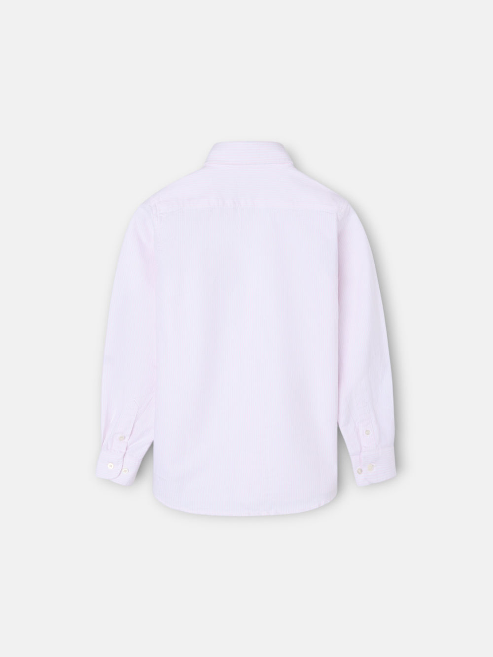 Kids' sport oxford shirt with pink racket stripes