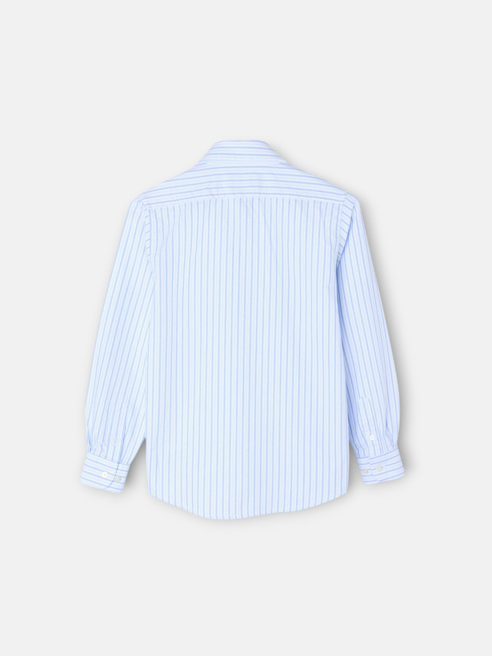 Kids' sport oxford shirt navy blue stripes