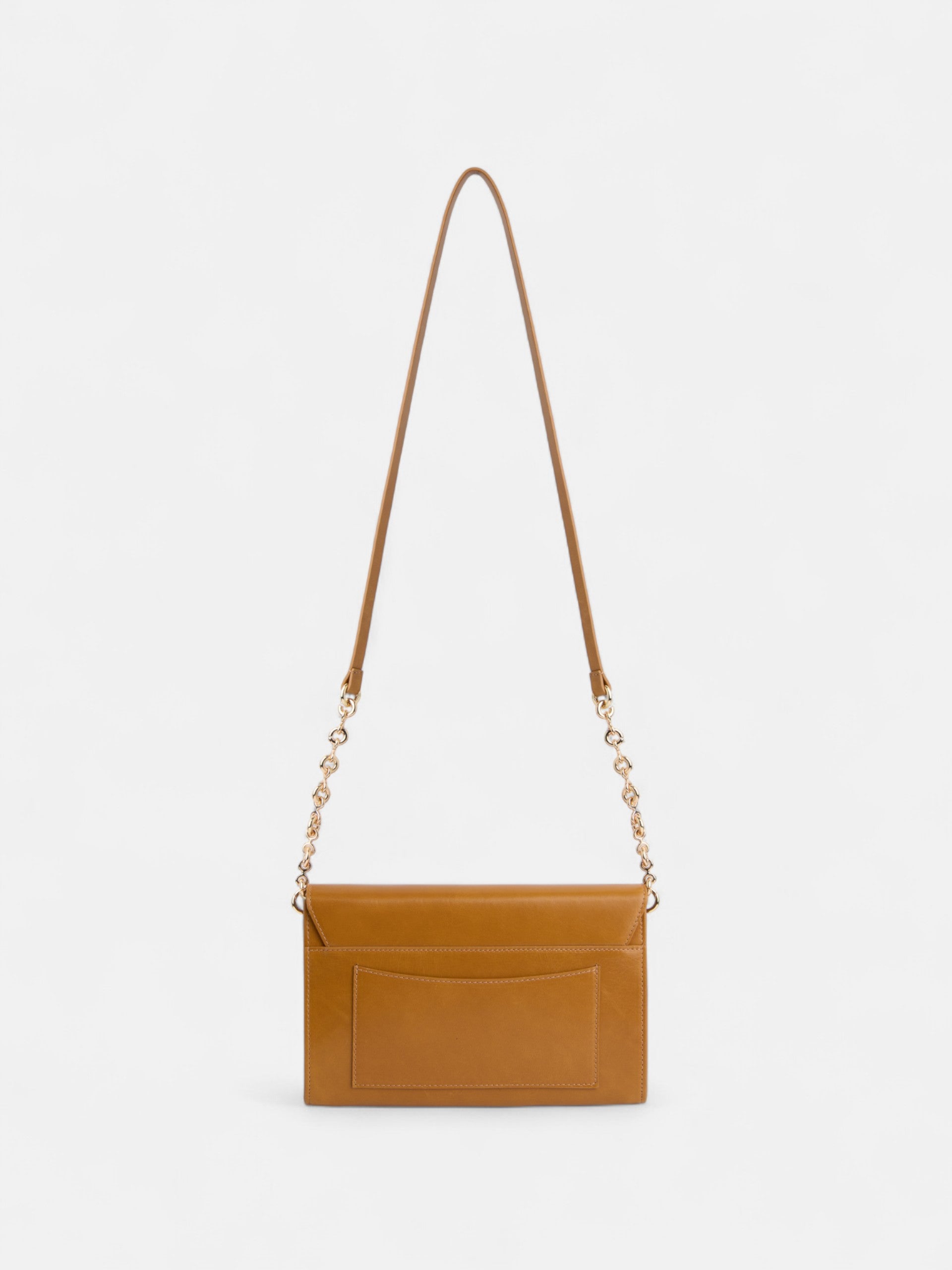 Bolsa de aba em pele camel