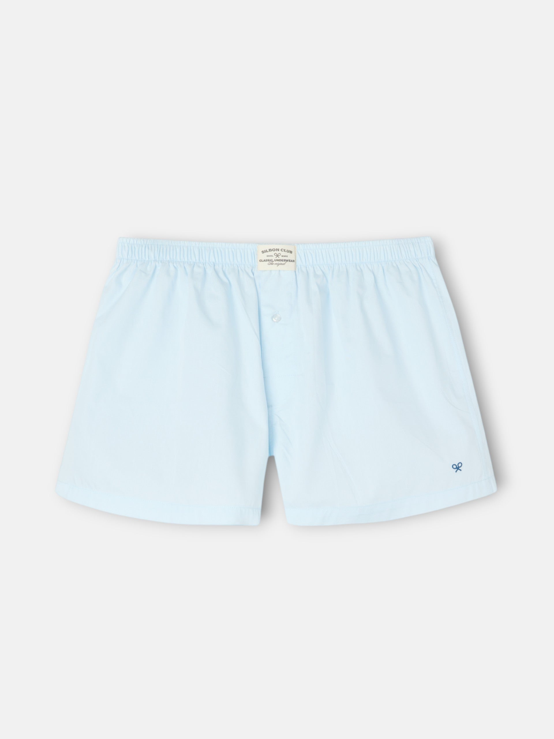 Boxer uni minilogo bleu ciel