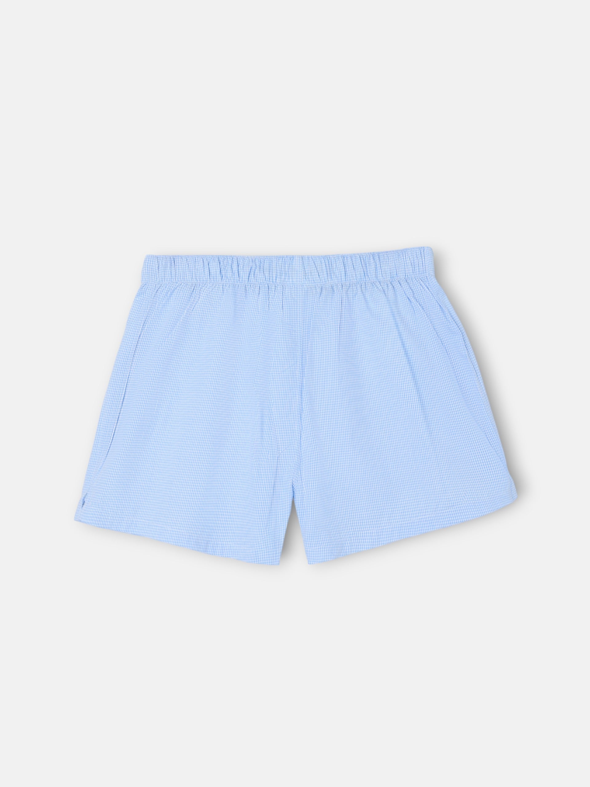 Light blue mini checkered boxer