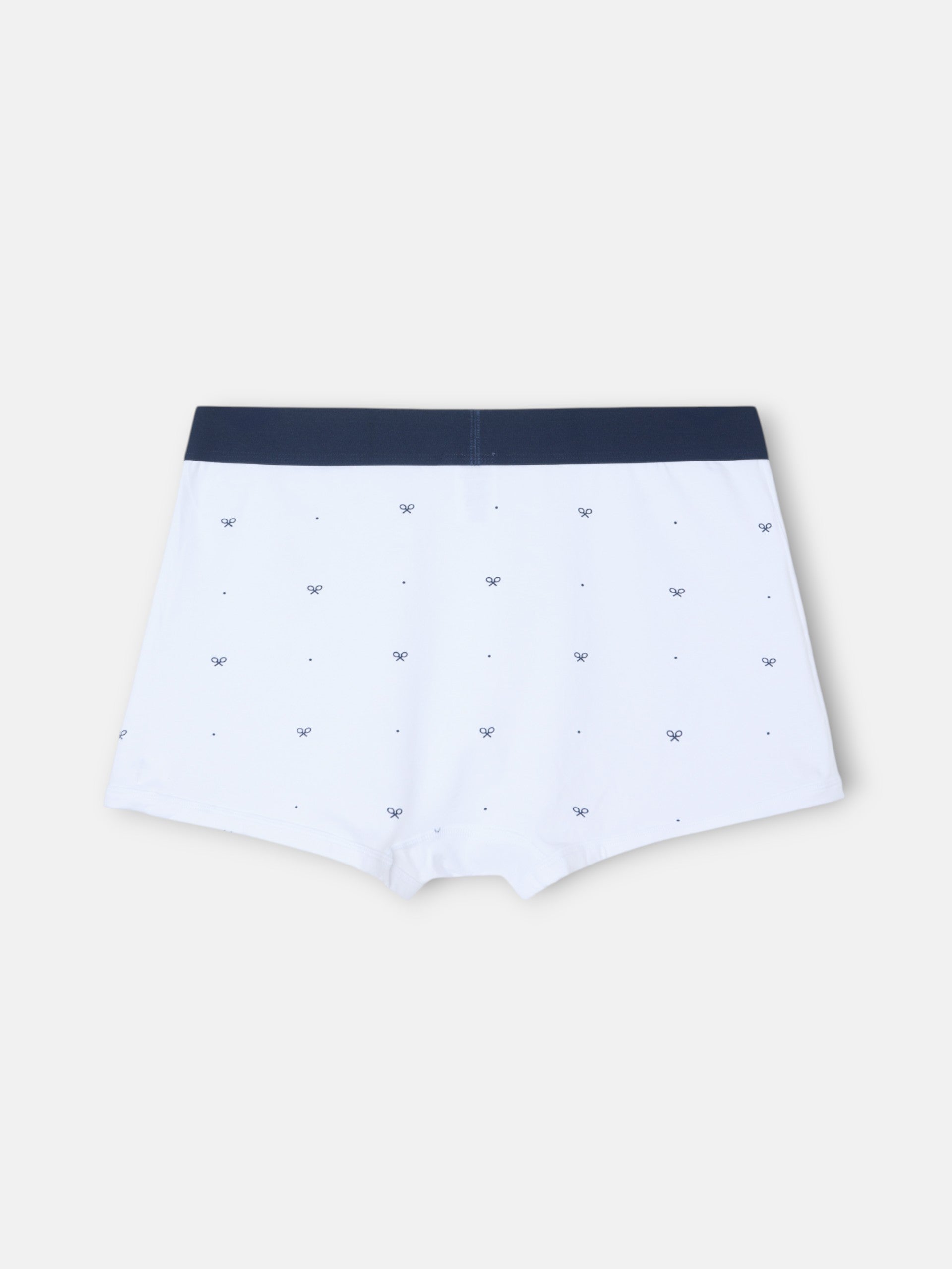 White dotted rackets boxer