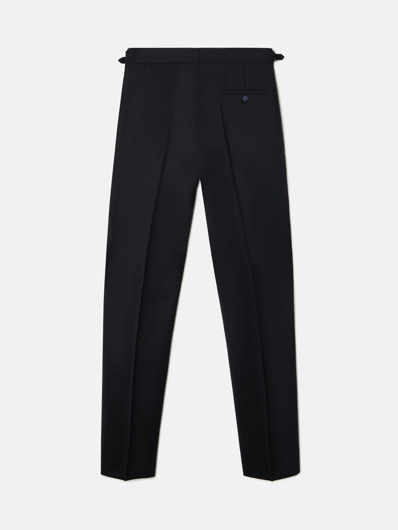 Pantalon smoking croisé classique noir
