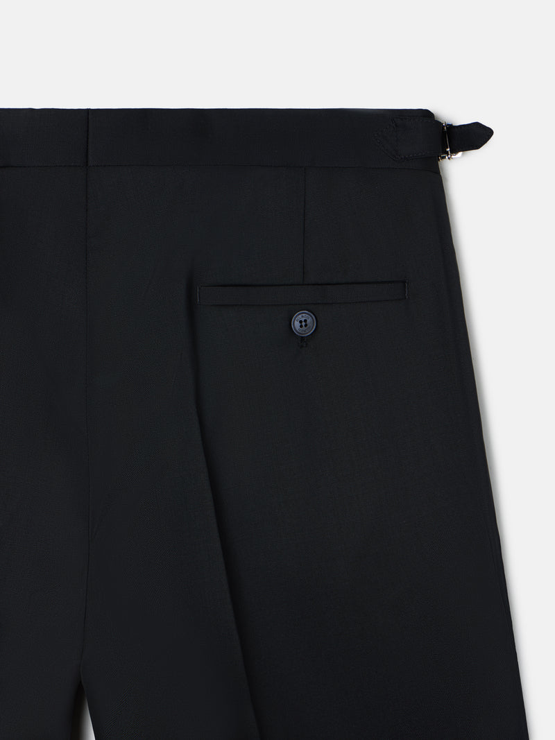 Pantalon smoking croisé classique noir
