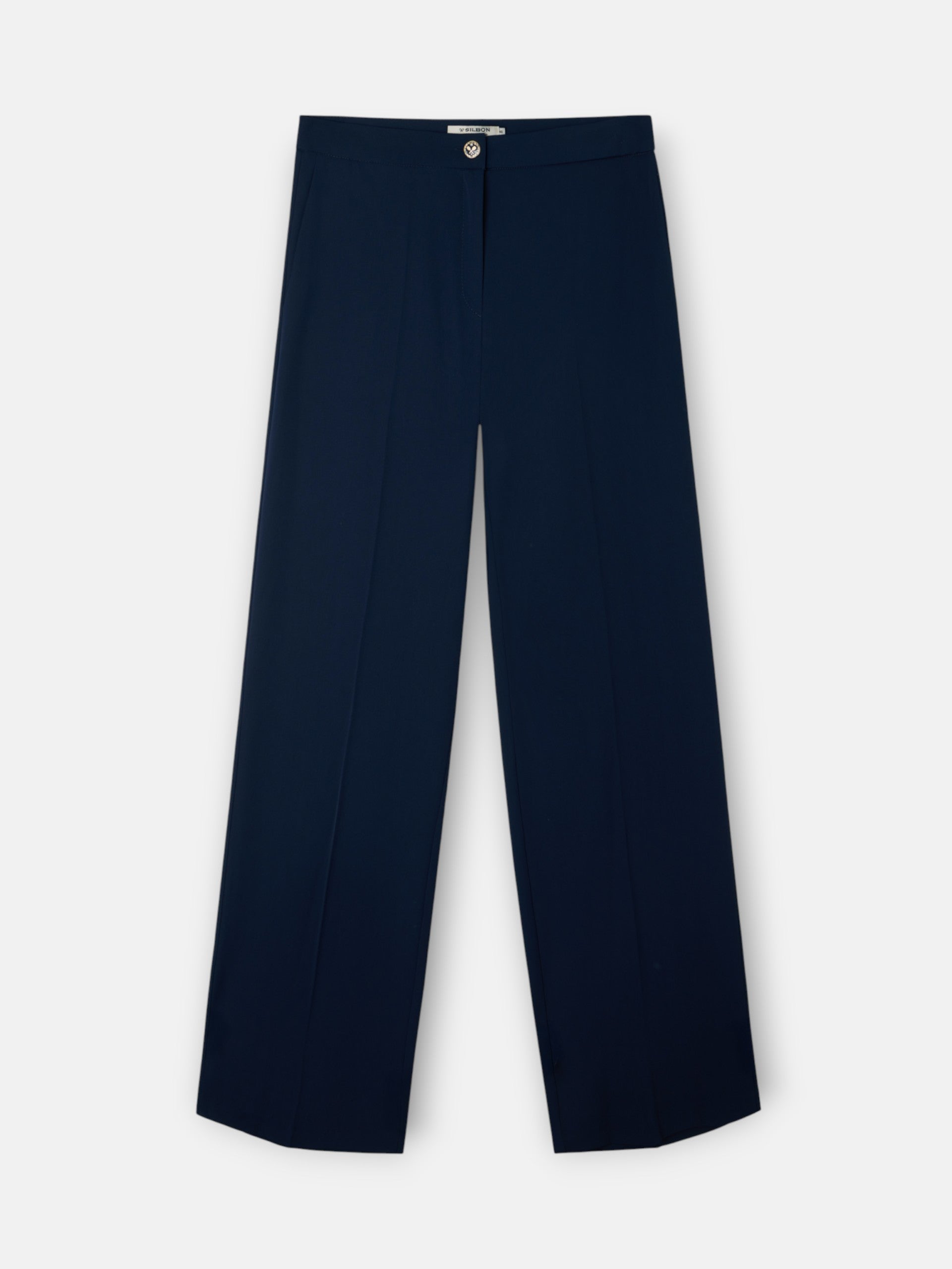 Classic navy blue women's trousers
