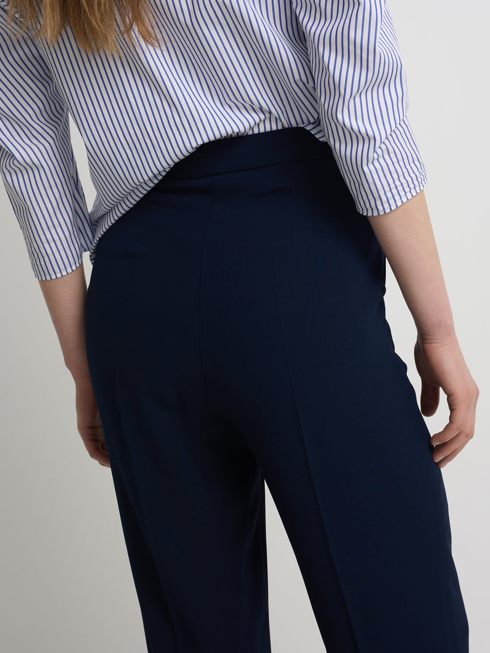 Classic navy blue women's trousers