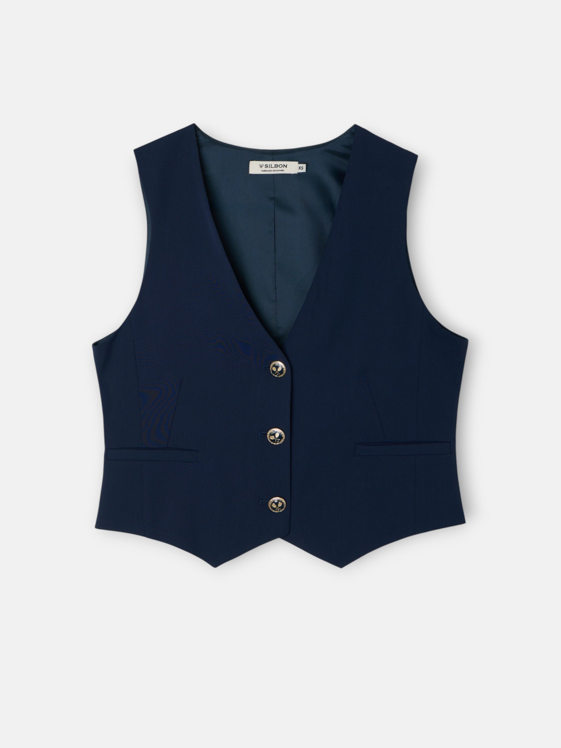 Gilet femme classique bleu marine