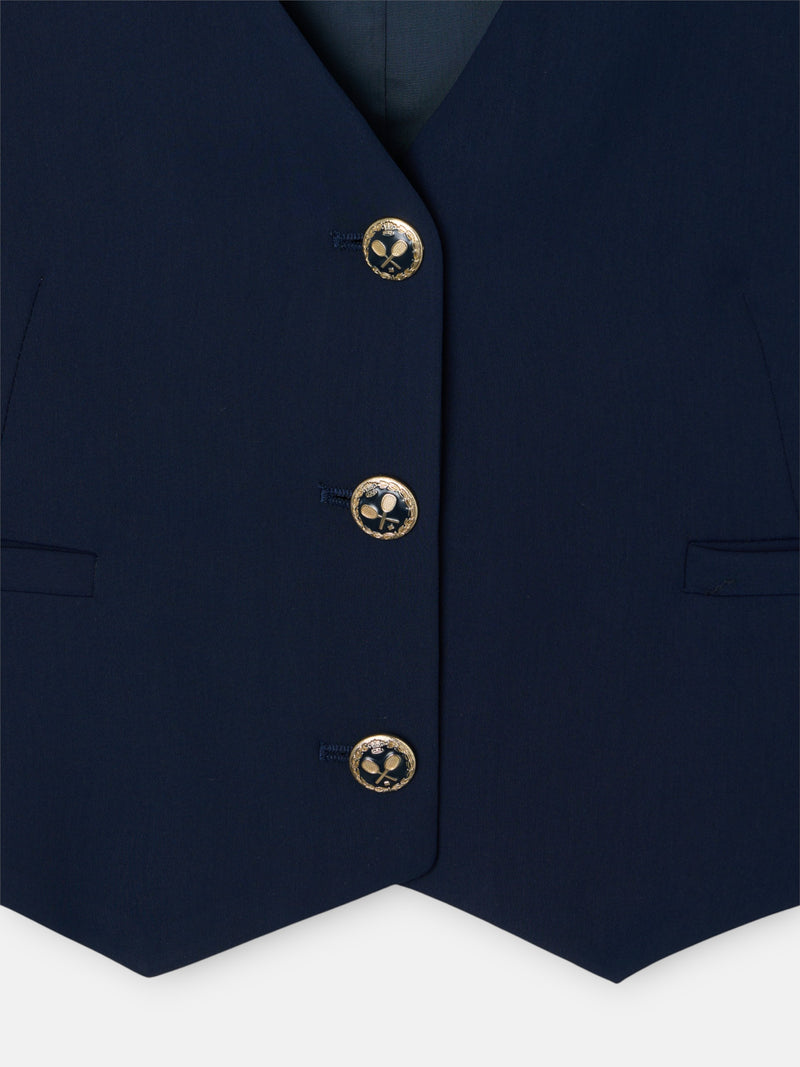 Chaleco woman clasico azul marino