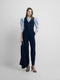 Pantalon femme classique bleu marine