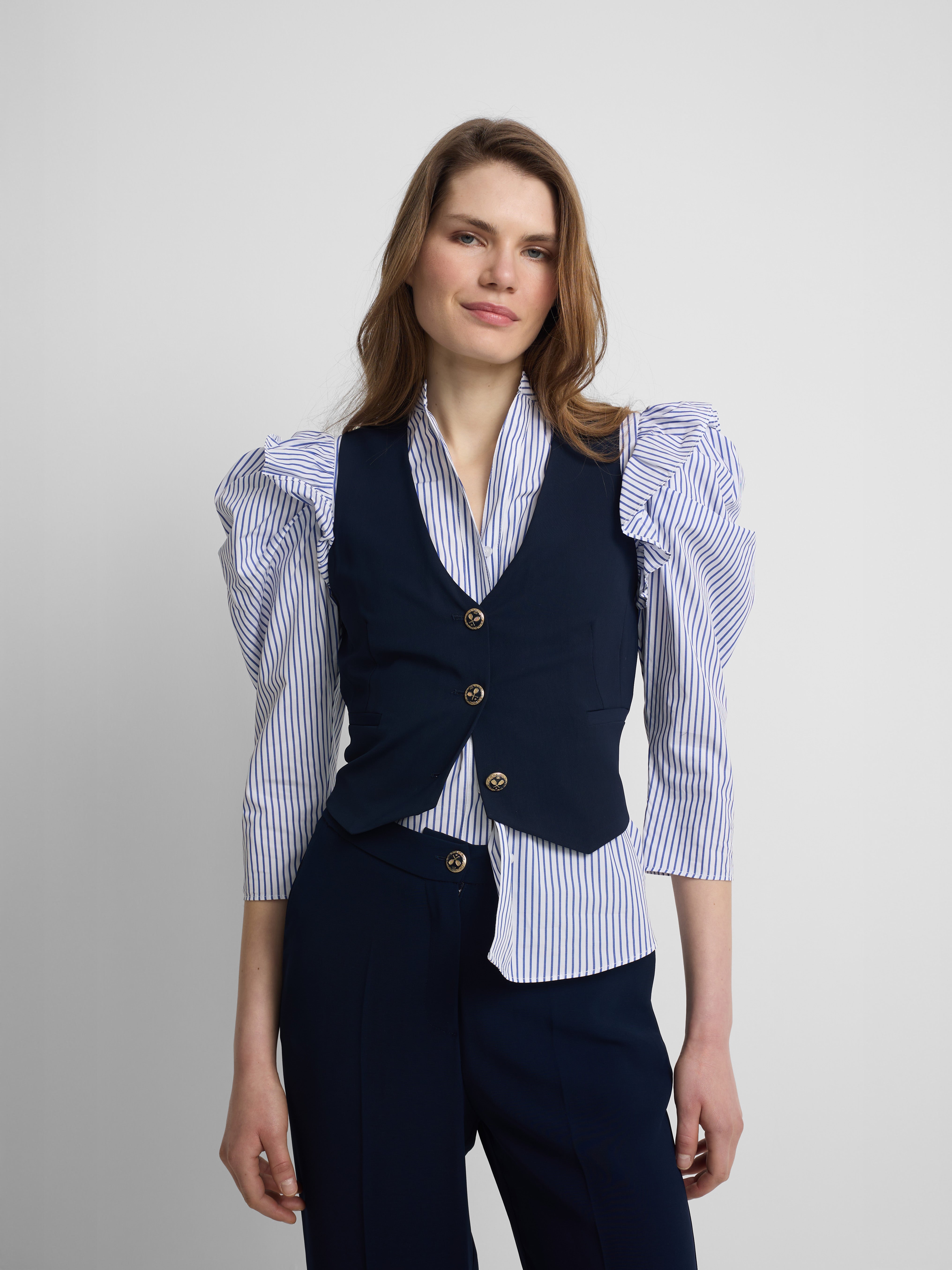 Gilet femme classique bleu marine