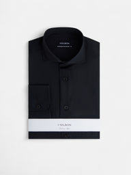Camisa vestir lisa negra