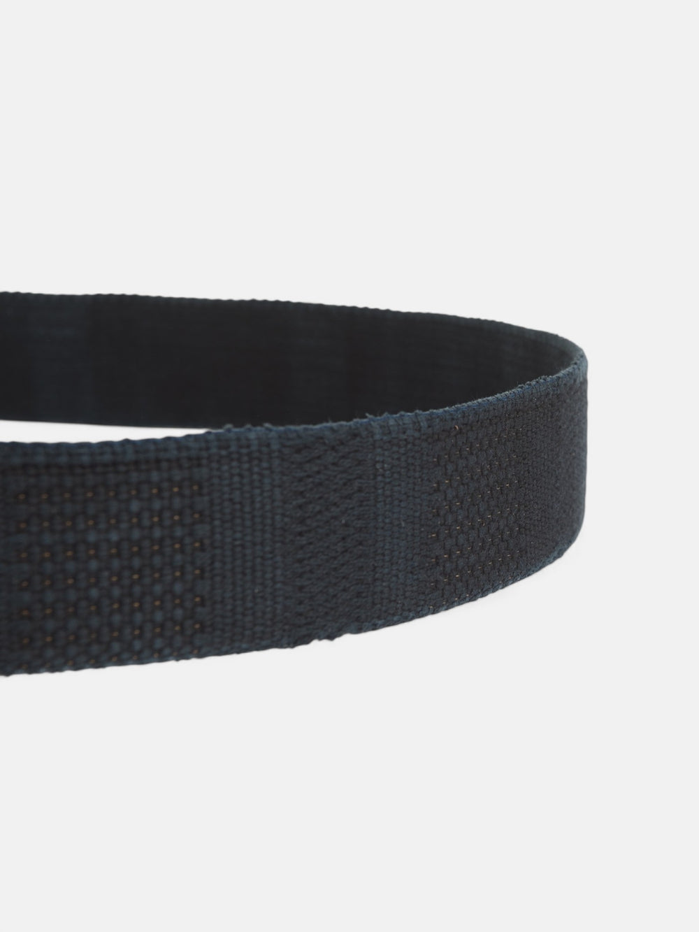 Cinturon piel lona azul indigo