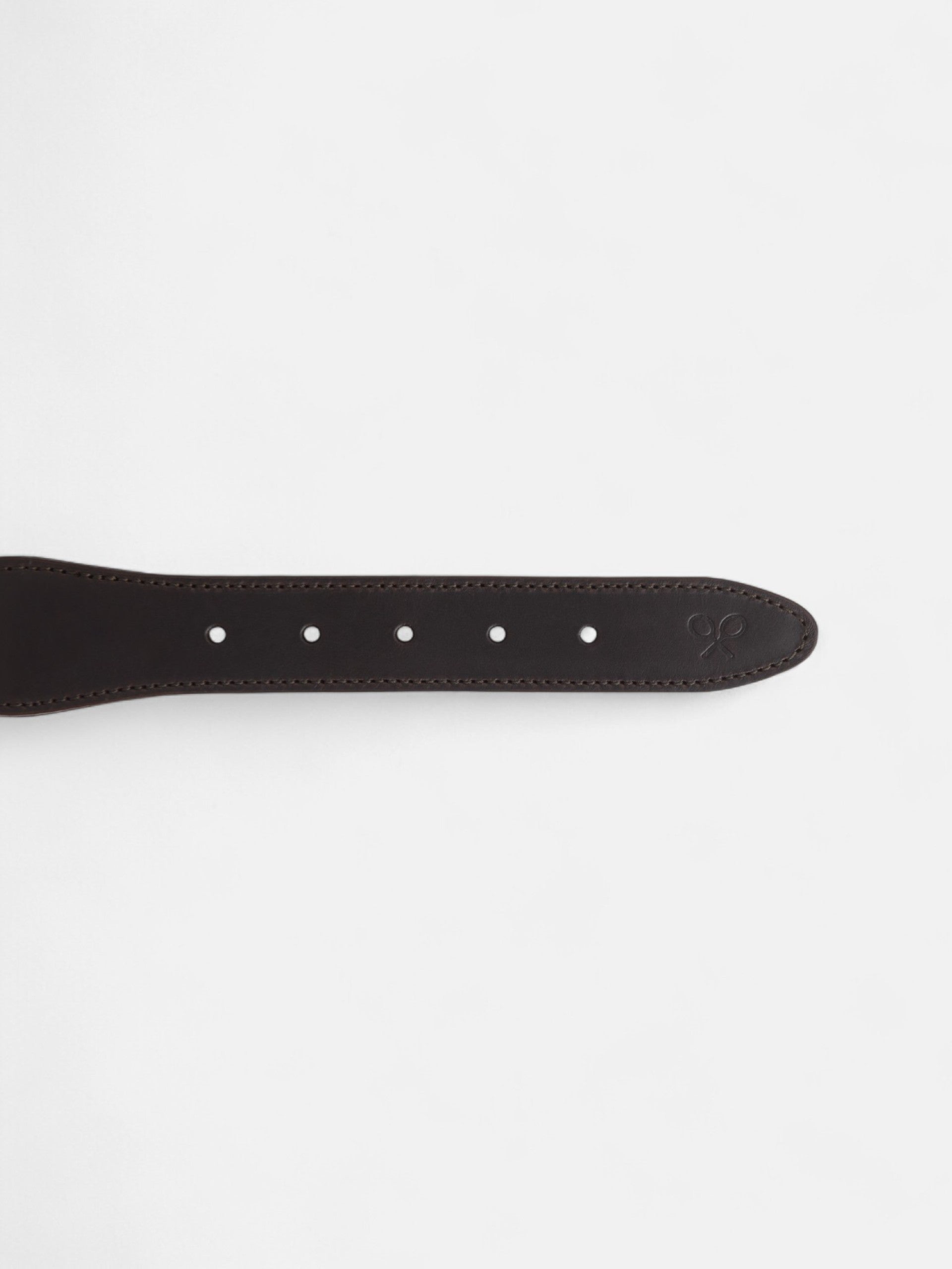 Indigo blue canvas leather belt